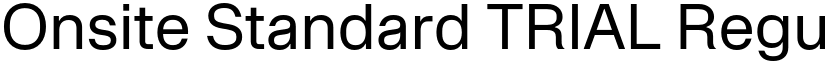 Onsite Standard TRIAL Regular font