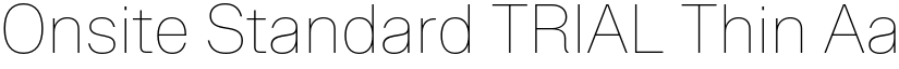 Onsite Standard TRIAL Thin font