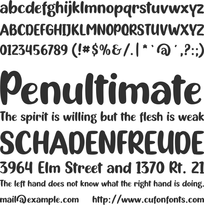 Berry Nice of You font preview