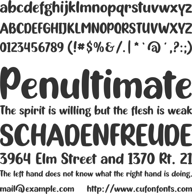 Berry Nice of You font preview