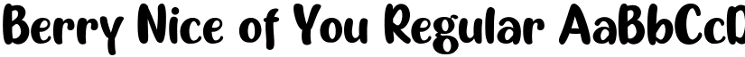 Berry Nice of You Regular font