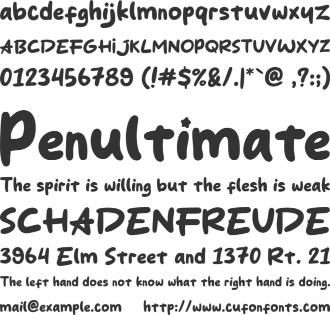 Jingle Star font preview