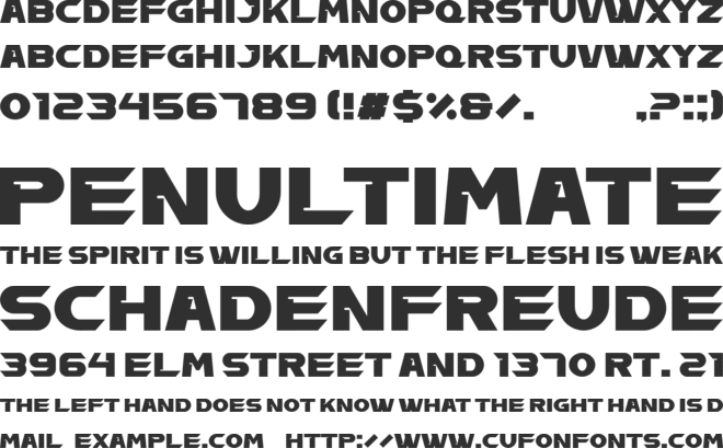 BRIGHTSTER font preview