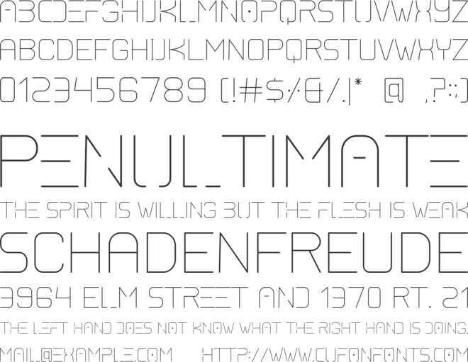 Sinestrea font preview
