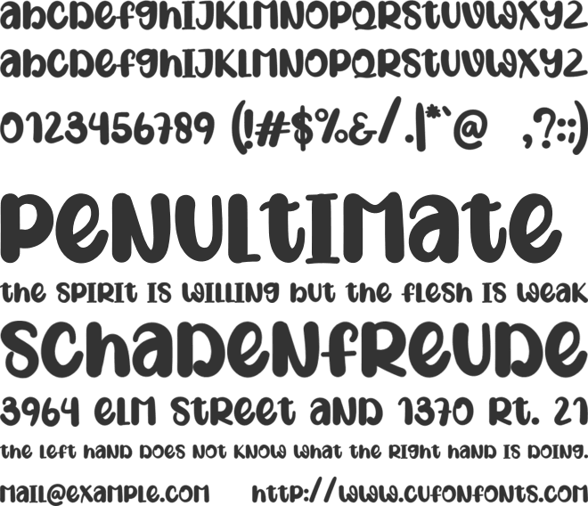 Winter Blessing font preview