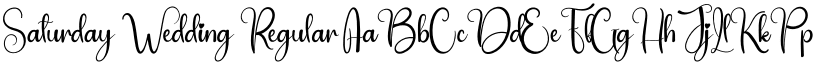 Saturday Wedding Regular font