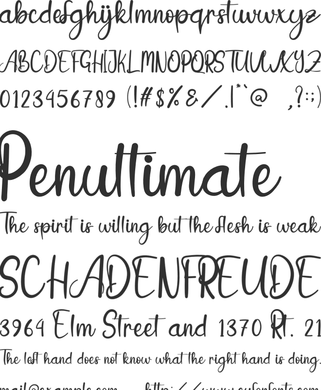 Pregnant Mother font preview