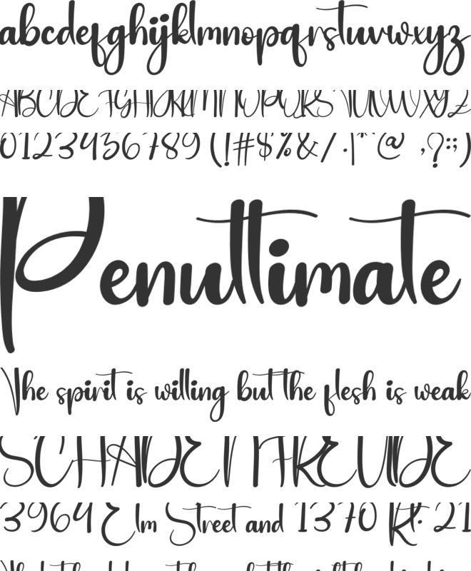 Pink House font preview