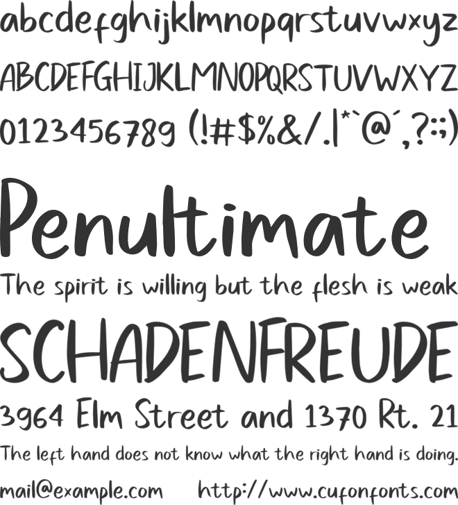 Sweet Buttermilk Sans font preview