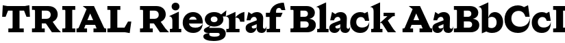TRIAL Riegraf Black font