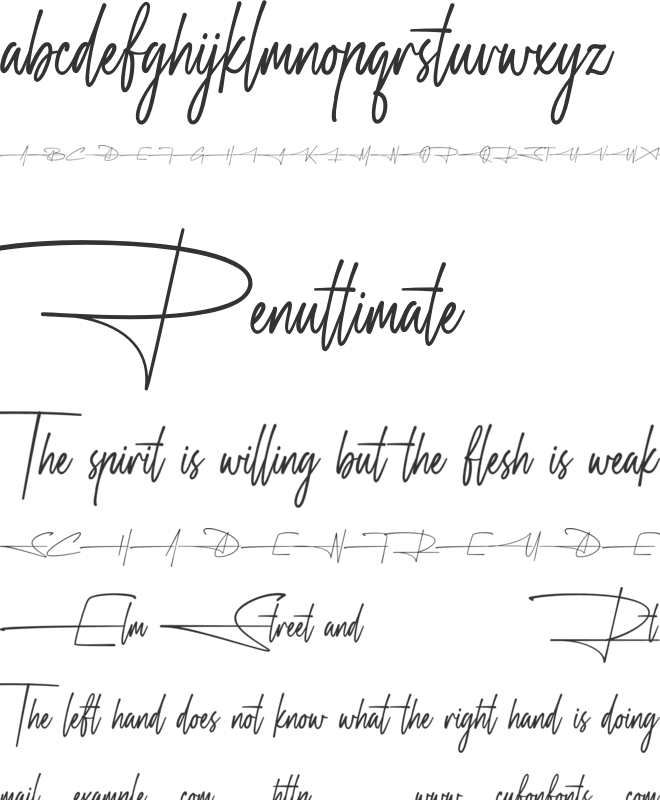 Rinature One font preview