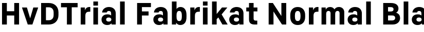 HvDTrial Fabrikat Normal Black font
