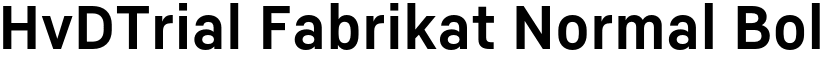 HvDTrial Fabrikat Normal Bold font