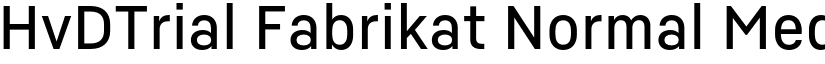 HvDTrial Fabrikat Normal Medium font