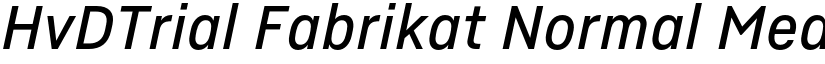 HvDTrial Fabrikat Normal Medium Italic font
