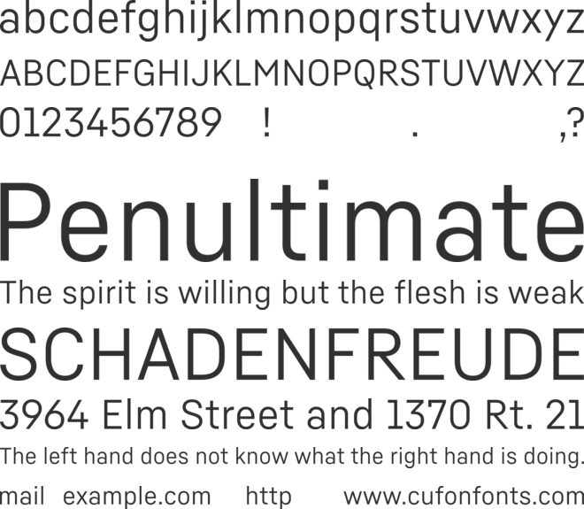 HvDTrial Fabrikat Normal font preview