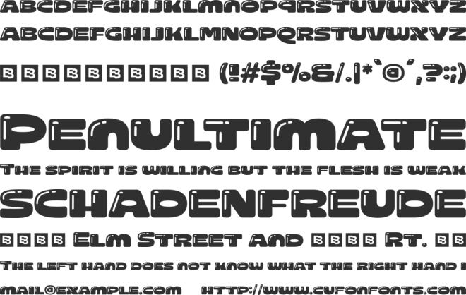 Gruno Bubble Trial font preview
