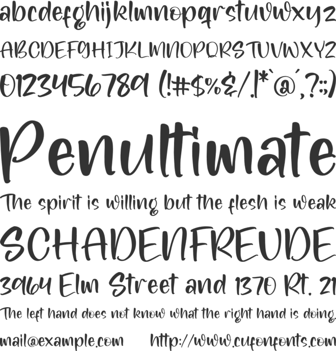 Purple Dragon font preview