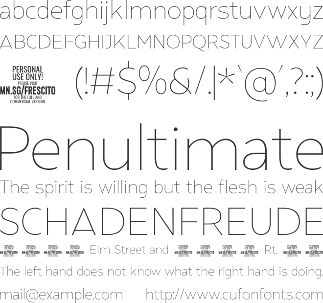 Frescito Variable PERSONAL font preview
