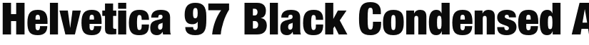 Helvetica 97 Black Condensed font