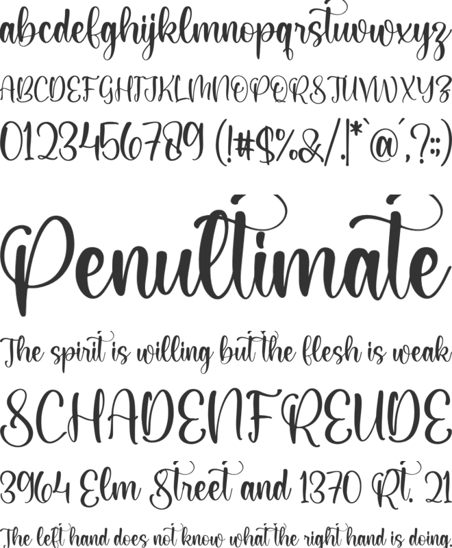 Cattellis Poetrei font preview