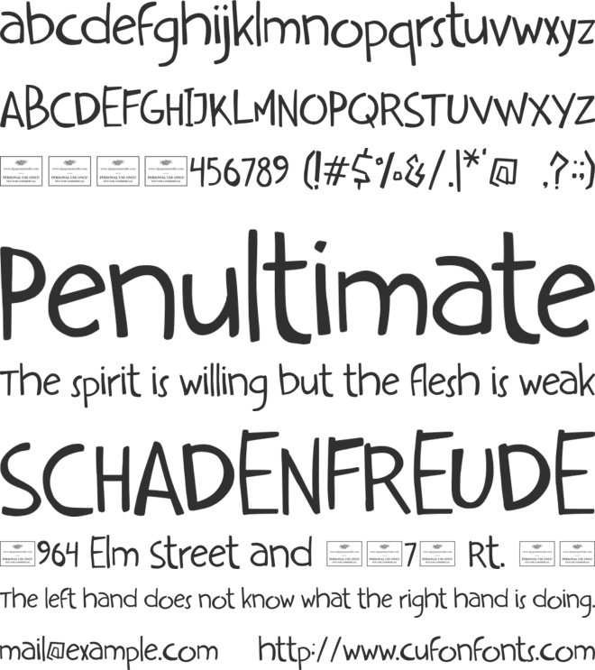 Amberly font preview
