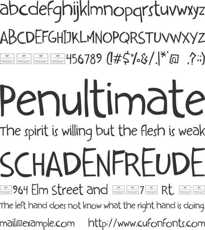 Amberly font preview