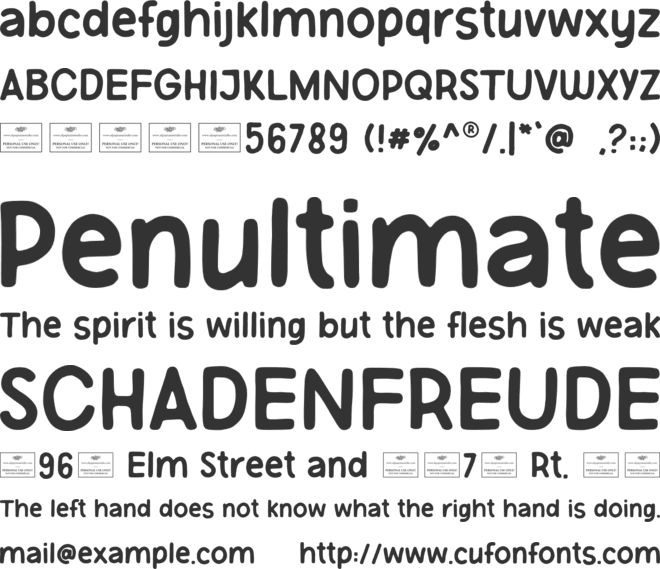 Elizabeth font preview