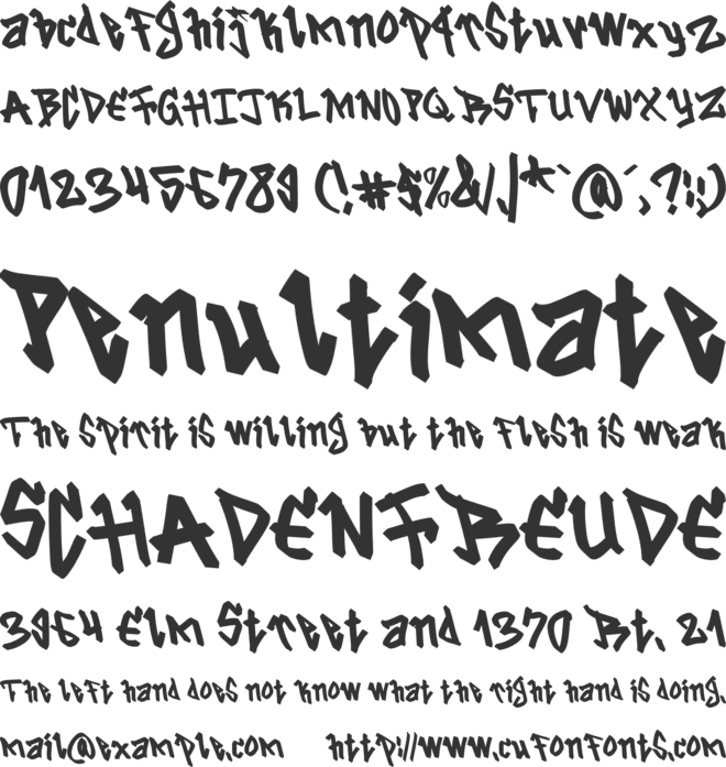 Blangkon font preview