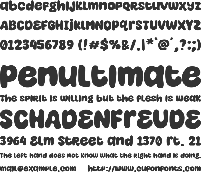 Super Cereal font preview