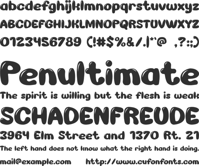 Rubber-Duck font preview