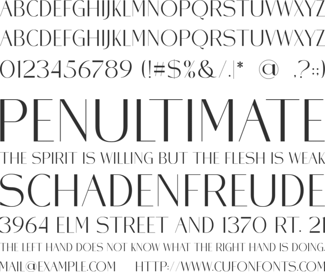 Opaline font preview