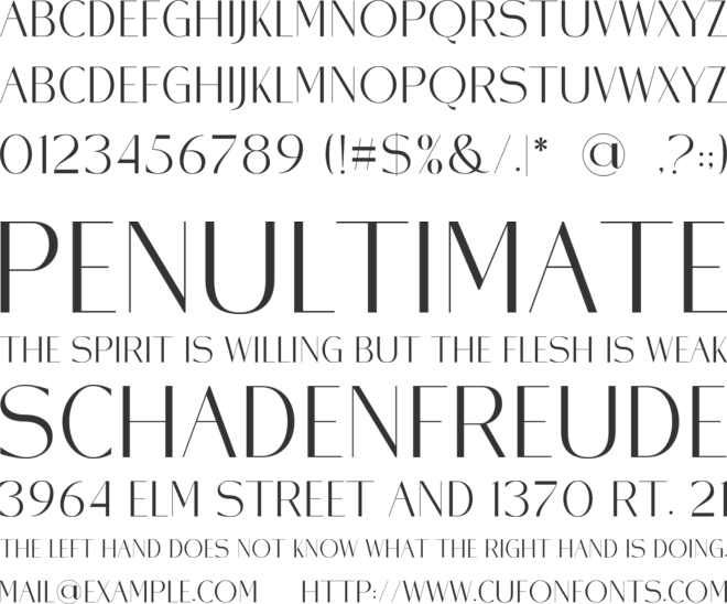 Opaline font preview