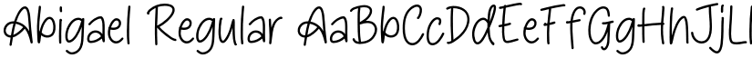 Abigael Regular font