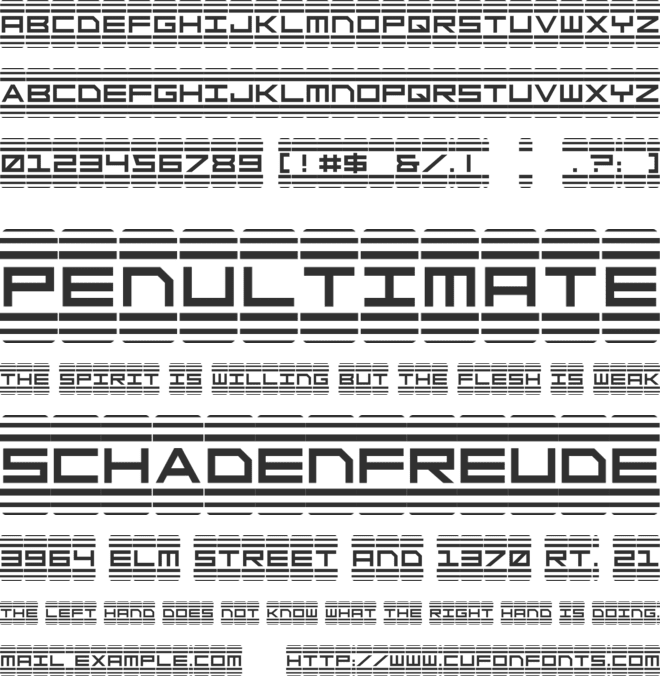 Code Red font preview