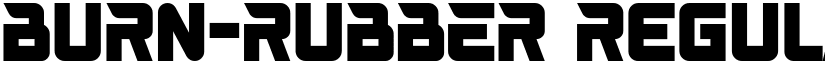BURN-RUBBER Regular font