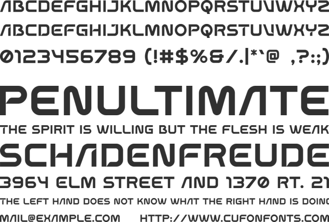 Project-9 font preview