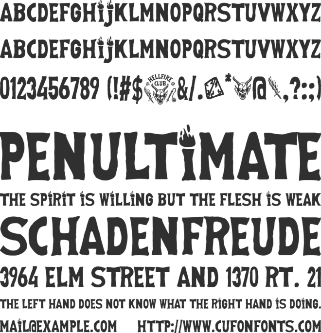 Hellfire Club font preview