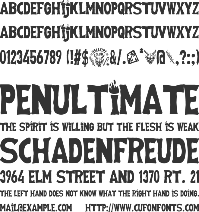 Hellfire Club font preview
