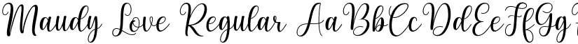 Maudy Love Regular font