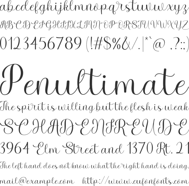 Beauty Lovely font preview