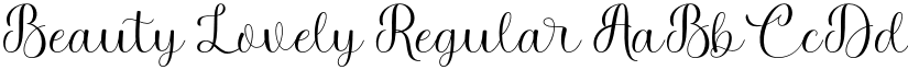 Beauty Lovely Regular font