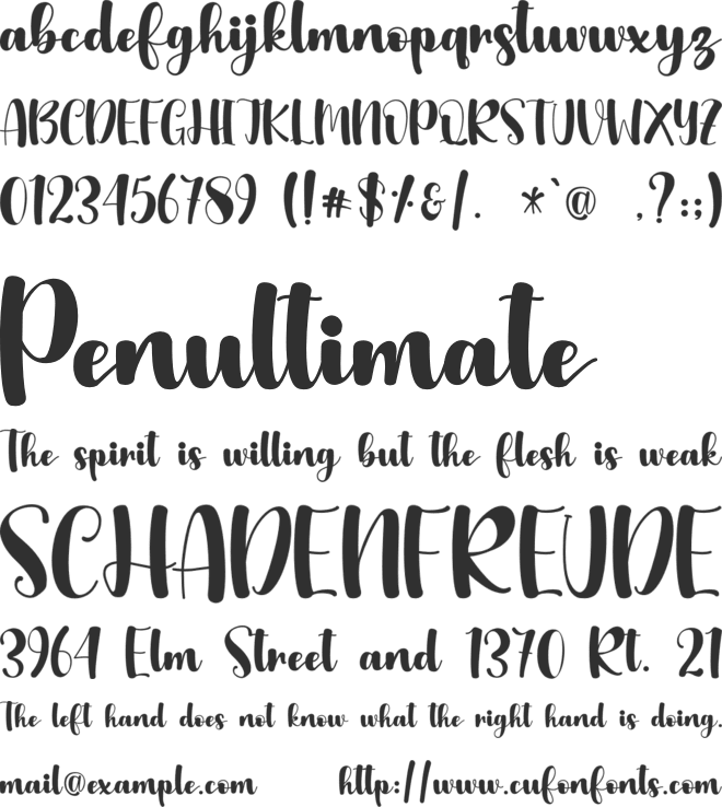 Christova - Personal Use font preview