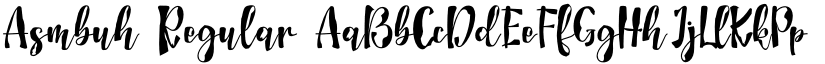 Asmbuh Regular font