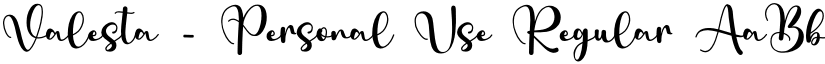 Valesta - Personal Use Regular font