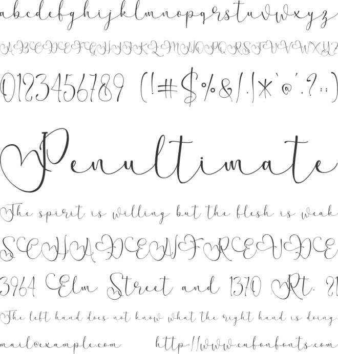 Marinthea font preview