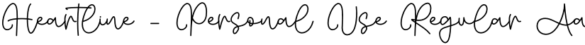 Heartline - Personal Use Regular font