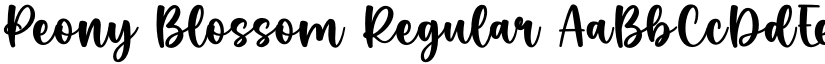Peony Blossom Regular font