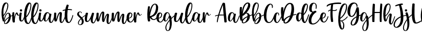 brilliant summer Regular font