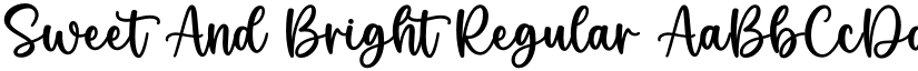 Sweet And Bright Regular font